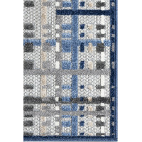 Kusový koberec AVENTURA Weave - šedý/modrý