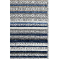 Kusový koberec AVENTURA Lines - modrý/sivý