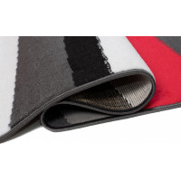 Kusový koberec MAYA Waves - červený/sivý