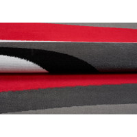 Kusový koberec MAYA Waves - červený/sivý