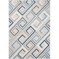 Kusový koberec AVENTURA Greek - šedý/modrý