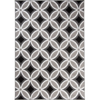 Kusový koberec MAYA Pattern - čierny/sivý