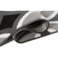 Kusový koberec MAYA Pattern - čierny/sivý