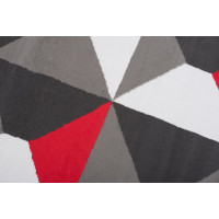 Kusový koberec MAYA Prism - červený/sivý