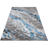 Kusový koberec MAYA Marble - modrý/šedý