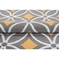 Kusový koberec MAYA Pattern - žlutý/šedý