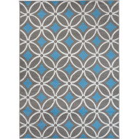 Kusový koberec MAYA Pattern - modrý/sivý