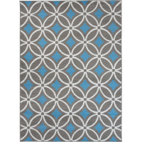 Kusový koberec MAYA Pattern - modrý/sivý