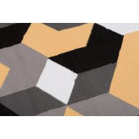 Kusový koberec MAYA Cubes - žltý/sivý