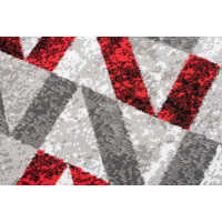 Kusový koberec MAYA Stripes - červený/sivý