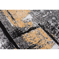 Kusový koberec MAYA Abstract - žltý/sivý