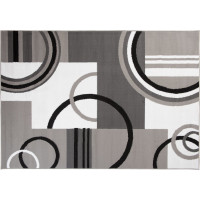 Kusový koberec MAYA Circles - šedý