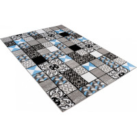 Kusový koberec MAYA Tiles - modrý/sivý