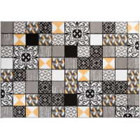 Kusový koberec MAYA Tiles - žltý/sivý