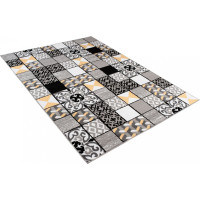 Kusový koberec MAYA Tiles - žltý/sivý