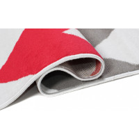 Kusový koberec MAYA Cik cak - červený/šedý/bílý