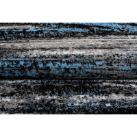 Kusový koberec MAYA Fog - modrý/čierny/sivý
