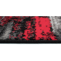 Kusový koberec MAYA Fog - červený/čierny