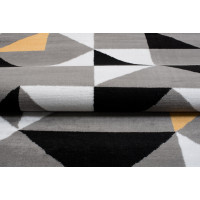 Kusový koberec MAYA Geometric - žltý/sivý