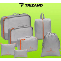 Súprava cestovných organizérov do kufra - 7 ks - šedá