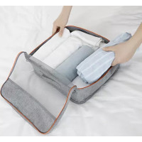 Súprava cestovných organizérov do kufra - 7 ks - šedá