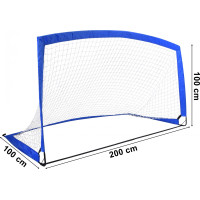 Tréningový futbalový gól 200x100 cm - skladací