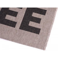 Sisalový PP koberec COFFEE - svetlo hnedý / čierny