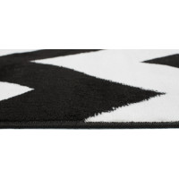 Kusový koberec BALI Cik-cak - čierny/biely