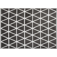 Kusový koberec BALI Triangles - tmavo šedý/biely