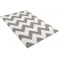 Kusový koberec BALI Cik-cak - svetlo šedý/biely
