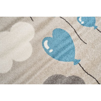 Kusový koberec FIESTA Balonky - modrý/šedý