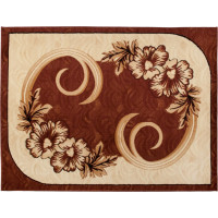 Kusový koberec ATLAS Flowers - hnedý/krémový
