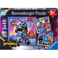 RAVENSBURGER Puzzle Batwheels 3x49 dielikov