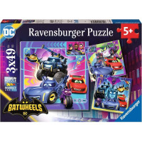RAVENSBURGER Puzzle Batwheels 3x49 dielikov