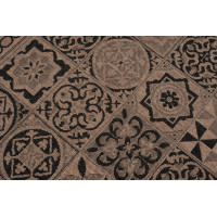 Sisalový PP koberec TILES - hnedý/čierny