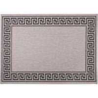 Sisalový PP koberec GREEK - svetlo hnedý / čierny