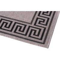 Sisalový PP koberec GREEK - svetlo hnedý / čierny