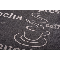 Sisalový PP koberec COFFEE - čierny/sivý