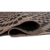 Sisalový PP koberec PAVE - hnedý/čierny
