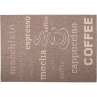Sisalový PP koberec COFFEE - hnedý/béžový