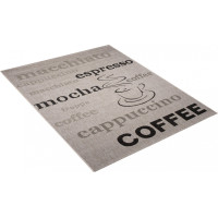 Sisalový PP koberec COFFEE - sivý/čierny