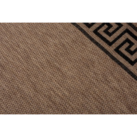 Sisalový PP koberec GREEK - hnedý / čierny