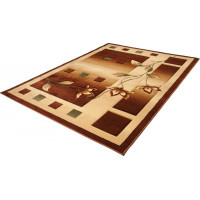 Kusový koberec ANTOGYA Flora - krémový/hnedý