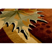 Kusový koberec ANTOGYA Leaves - hnedý/béžový
