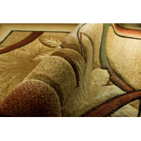Kusový koberec ANTOGYA Frame - krémový/hnedý