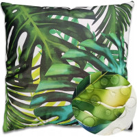 Vodeodolná obliečka na vankúš BOTANIC Monstera 45x45 cm - zelená