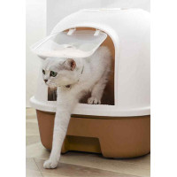 Mačacia toaleta MOLLY PREMIUM - biela/hnedá