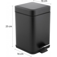 Odpadkový kôš do kúpeľne MITA 3l - softclose - čierny