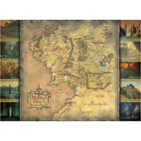 AQUARIUS Puzzle Pán Prsteňov: Mapa Stredozeme 1000 dielikov