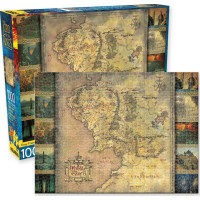 AQUARIUS Puzzle Pán Prsteňov: Mapa Stredozeme 1000 dielikov